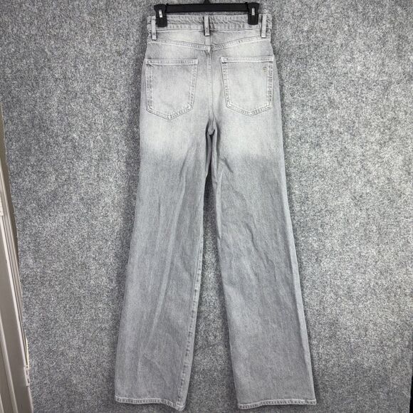 Pilcro Jeans Womens Size 26 Gray Straight High Rise - Picture 2 of 9